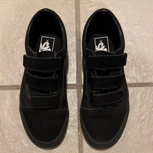 Vans Kids Black Sneakers with Straps